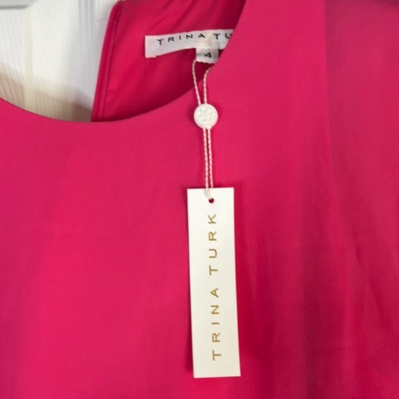 Trina Turk Vibrant Pink High Low Dress - Picture 9 of 11